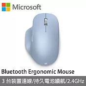 Microsoft 微軟藍牙人體工學滑鼠-粉彩藍