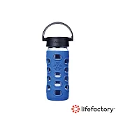 【lifefactory】平口玻璃水瓶350ml-藍色 (CLAN-350-BLB)