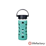 【lifefactory】平口玻璃水瓶350ml-藍綠色 (CLAN-350-MNB)