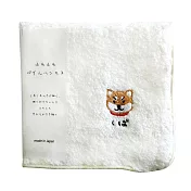 【日本KOJI】可愛柴犬柔軟純棉方巾 · 柴犬大臉