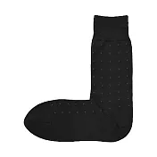 [MUJI無印良品]男棉混商務直角襪25~27cm 黑紋樣