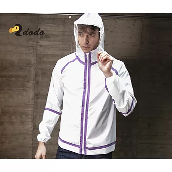 dodo機能型防護外套(男女成人/兒童皆適穿) M 紫/白