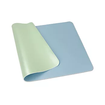 【ABEL】雙色PU皮質桌墊- 天藍+果綠