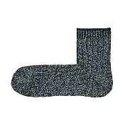 [MUJI無印良品]男棉混節紗直角短襪25~27cm 深灰