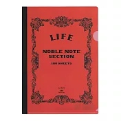 【LIFE】10週年限定 筆記本款式資料夾 紅色