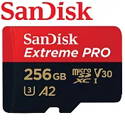 代理商公司貨 SanDisk 256GB Extreme Pro U3 microSDXC V30 A2 記憶卡