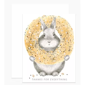 【 Dear Hancock 】Everything Bagel Bunny 感謝卡 #美國進口 #gc_335