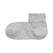 [MUJI無印良品]女棉混足底圈絨直角短襪 灰色23~25cm