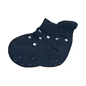 [MUJI無印良品]幼兒棉混腳跟特殊編織水玉淺口直角襪 深藍11~15cm