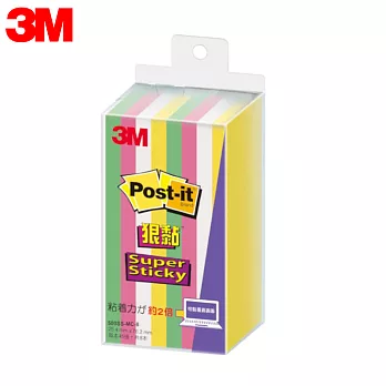 (2入1包) 3M POST-IT 利貼狠黏標籤紙 4色 7.6x2.5cm  MC-8