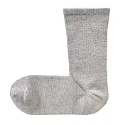 [MUJI無印良品]男棉混腳跟特殊編織錐形直角襪24~28cm 灰色