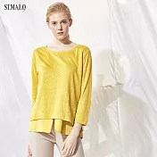 【ST.MALO】輕寫春色亞麻天絲上衣-1872WT- XL 芥末黃