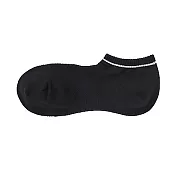 [MUJI無印良品]女聚酯纖維混運動淺口直角襪 黑色23~25cm