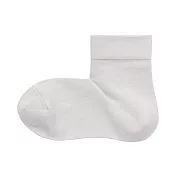 [MUJI無印良品]女棉混足口寬鬆舒適無螺紋直角短襪 灰銀23~25cm