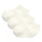 [MUJI無印良品]兒童棉混足底圈絨直角襪三雙組19~23cm 柔白