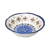 【日本SHINACASA】波蘭陶風陶瓷餐碗500ml ‧ 復古庭園