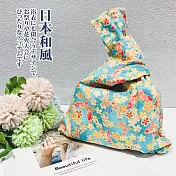 【Sayaka紗彌佳】京都和風結經典印花系列手腕包  -日本櫻花湖水綠款