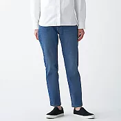 [MUJI無印良品]女有機棉混縱橫彈性丹寧boy fit九分褲 其他 藍色