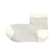 [MUJI無印良品]女棉混足口寬鬆舒適橫紋直角短襪23~25cm 灰白橫紋