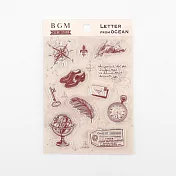 【BGM】+Clear Stamp 自由編排透明印章 ‧ 復古系列- 瓶中信