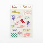 【BGM】+Clear Stamp 自由編排透明印章 ‧ 復古系列- 和風之花