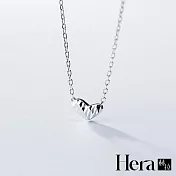 【Hera 赫拉】簡約心形氣質雙面設計感鎖骨鏈 #H100331J 白金