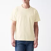 [MUJI無印良品]男有機棉粗織天竺附口袋短袖T恤 M 原色