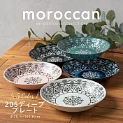 【Minoru陶器】摩洛哥風精美陶瓷咖哩義大利麵餐盤20cm ‧ 粉