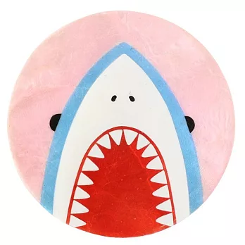 【TOMO】日本卡皮斯貝殼製可愛圖案圓型杯墊 ‧ 鯊魚