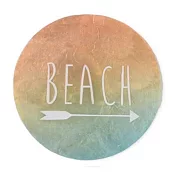 【TOMO】日本卡皮斯貝殼製海洋Beach圓型杯墊 ‧ 日落