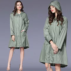 【KISSDIAMOND】輕薄透氣時尚防潑水風雨衣(防風/輕巧/易收納/晴雨兩穿) L 抹茶綠