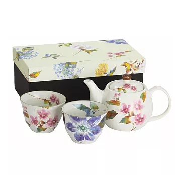 【和藍】美濃燒∣日本花神樂茶壺雙茶杯 禮盒組
