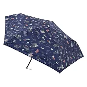 【estaa】日本抗UV遮光遮熱超輕量晴雨折傘 ‧ 旅行(深藍)