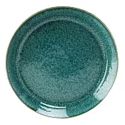 【日本Aito】美濃燒｜復古質感亮面素色陶瓷淺盤14cm ‧ 寶石綠