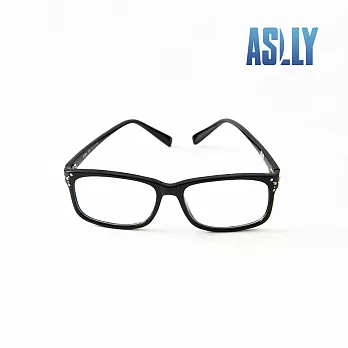 【ASLLY】施華洛世奇水鑽粗框濾藍光眼鏡 白