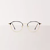 【ASLLY】棕色眉型金框濾藍光眼鏡