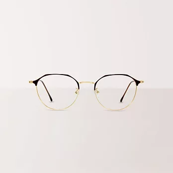 【ASLLY】棕色眉型金框濾藍光眼鏡