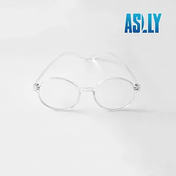【ASLLY】潮流感透明圓框濾藍光眼鏡
