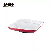 【O-Life】旋轉置物收納盤(手機平板座 玄關鑰匙盤 桌面整理) 紅色