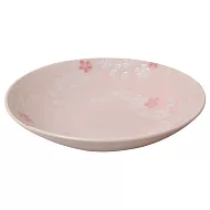 【日本SHINACASA】日本粉色櫻花陶瓷深盤 21cm
