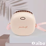 USB充電式 極簡美型 掛腰/頸掛風扇(AB218) 粉紅
