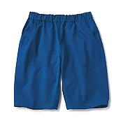 [MUJI無印良品]兒童棉混聚酯纖維速乾五分褲 120 藍色