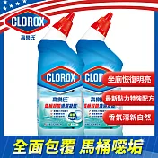 美國CLOROX 馬桶殺菌清潔凝膠709ML(兩入組/瓶)(有效日期2023/5月