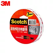 (2入1包)3M 118 Scotch VHB超強悍雙面泡棉膠帶 12mmx2yd