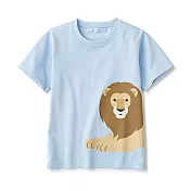 [MUJI無印良品]兒童有機棉天竺印花T恤 120 獅子