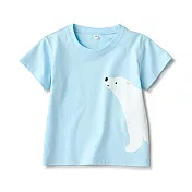 [MUJI無印良品]幼兒有機棉天竺印花T恤 80 北極熊親子