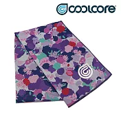 COOLCORE CHILL SPORT 涼感運動巾 花卉紫 GESTURED FLORAL(涼感運動毛巾、降溫、運動、運動巾) 花卉紫