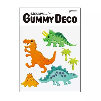 【Kameyama Candle House】Gummy Deco可愛裝飾果凍玻璃窗貼 ‧ 恐龍