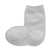 [MUJI無印良品]兒童棉混腳跟特殊編織直角襪 銀灰15~19cm