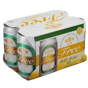 【台酒】金牌FREE 啤酒風味飲料- (0.33公升*6罐)